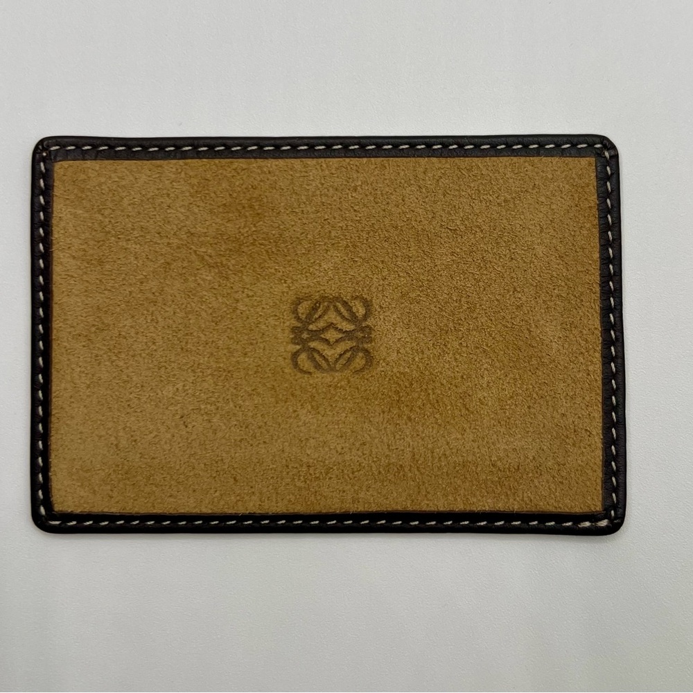 Loewe Tan and Dark Brown Key Card Holder